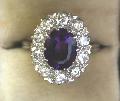 Vintage Amethyst And Diamond Ring